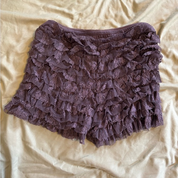 Free People Ruffled Lace Shorts - Picture 2 of 5